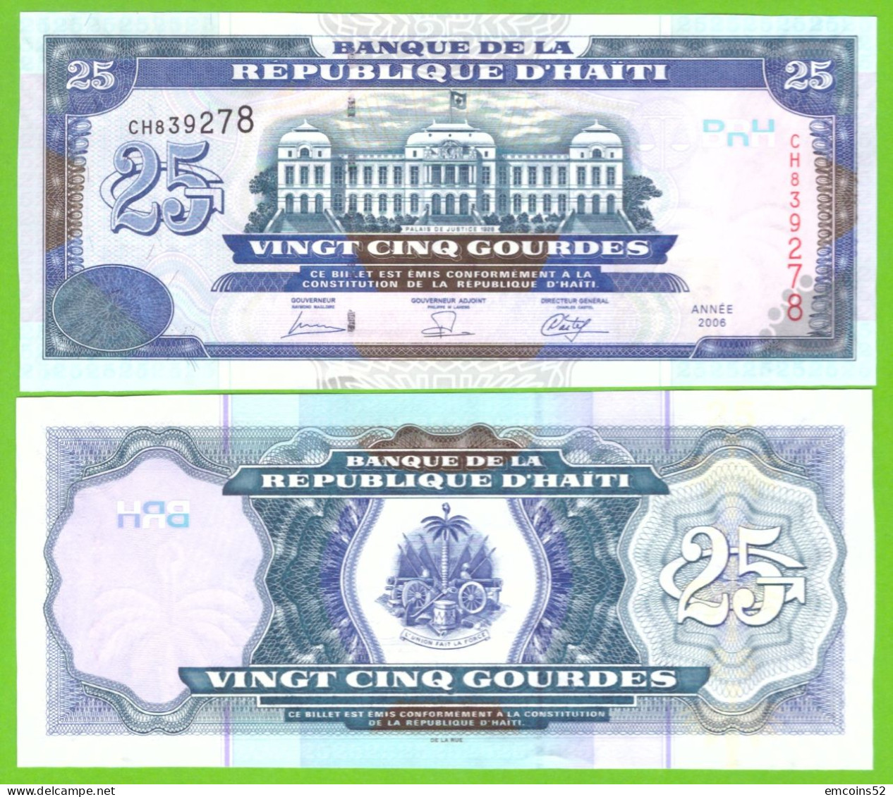 HAITI 25 GOURDES 2006 P-266c UNC - Haiti