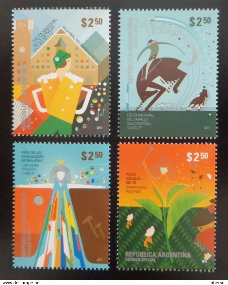 Argentina 2011 National And Traditional Events Complete Set MNH - Nuevos