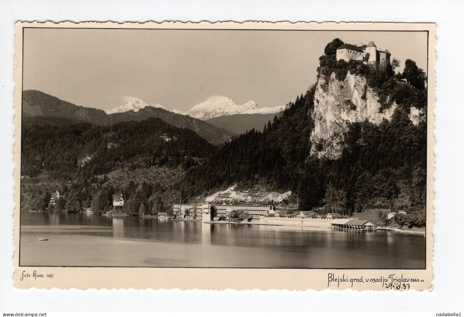 1937. KINGDOM OF YUGOSLAVIA,SLOVENIA,BLED,BLEJSKI GRAD,POSTCARD,USED - Yougoslavie