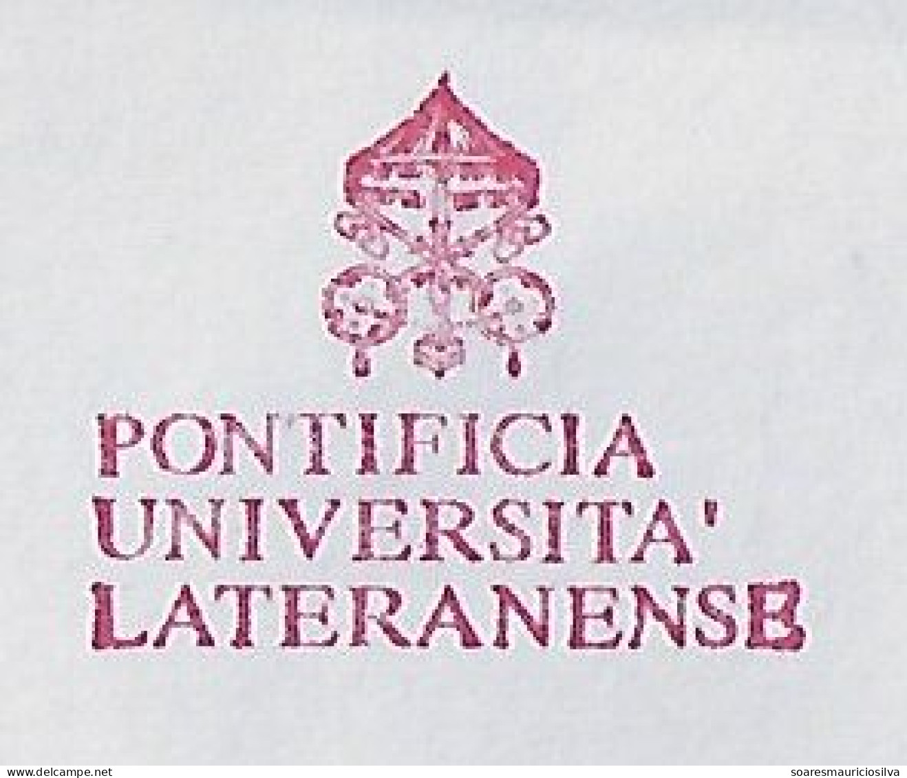 Vatican 2000 Fragment Meter Stamp Neopost Electronic Pontificia Università Lateranense Pontifical Lateran University - Lettres & Documents