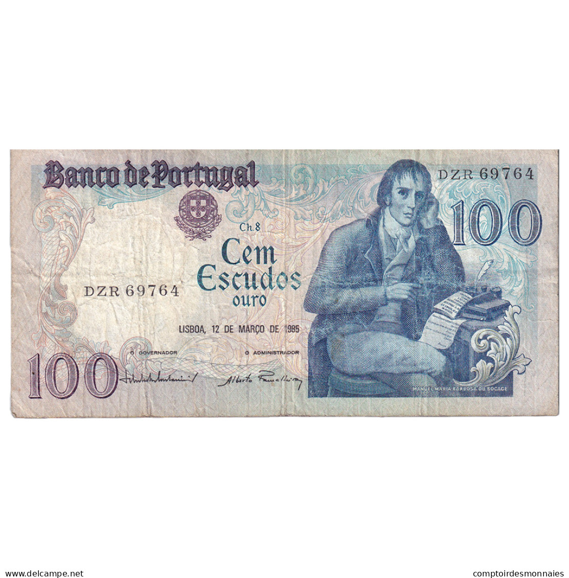 Billet, Portugal, 100 Escudos, 1985, 1985-03-12, KM:178d, B - Portugal