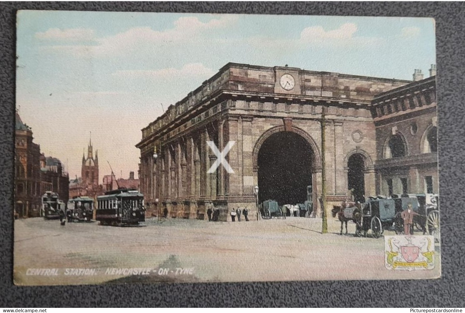 NEWCASTLE ON TYNE CENTRAL STATION OLD COLOUR POSTCARD NORTHUMBERLAND RAILWAY - Newcastle-upon-Tyne