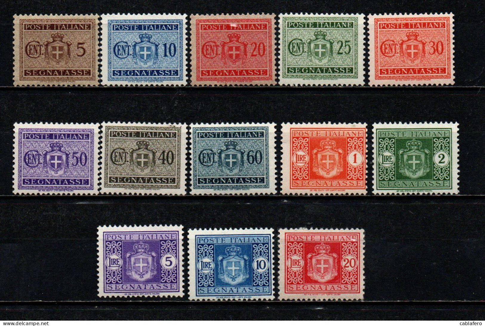 ITALIA LUOGOTENENZA - 1945 - NUOVO STEMMA SENZA FASCI - SENZA FILIGRANA - SERIE COMPLETA - MNH - Postage Due