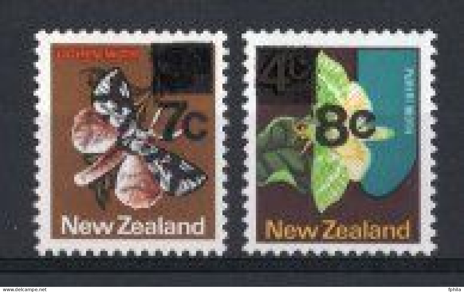 1977 NEW ZEALAND OVERPRINTS MICHEL: 726-727 MNH ** - Neufs