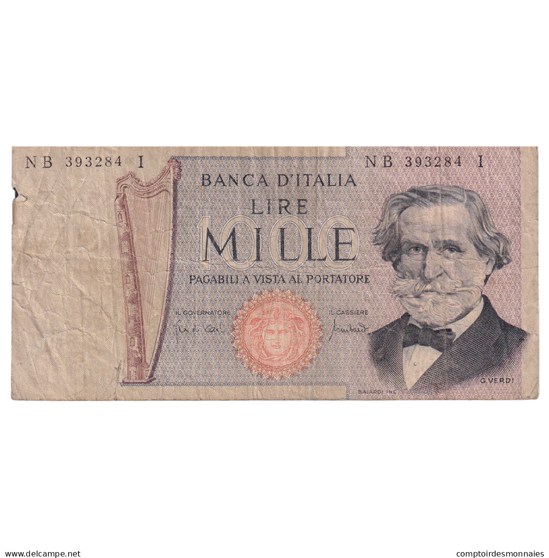Billet, Italie, 1000 Lire, 1971, 1971-03-11, KM:101b, B - 1000 Lire