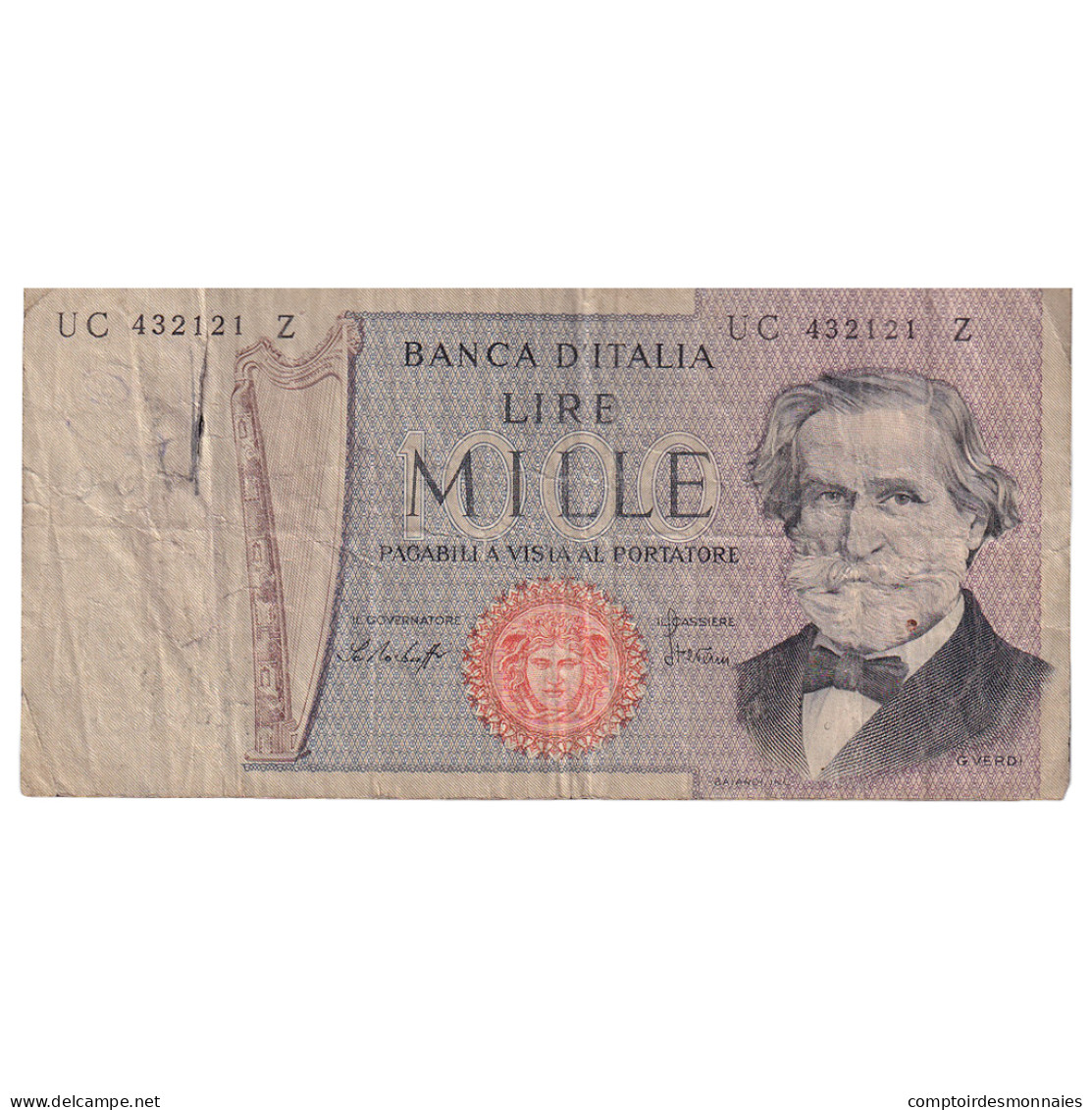 Billet, Italie, 1000 Lire, 1977, 1977-01-10, KM:101e, TB - 1000 Liras