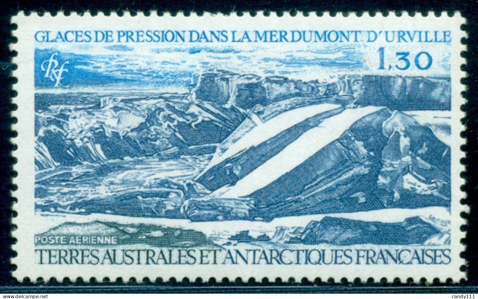 1981 Press Ice In The Dumont D'Urville Sea,French Antarctic TAAF,Mi.160,MNH - Naturaleza