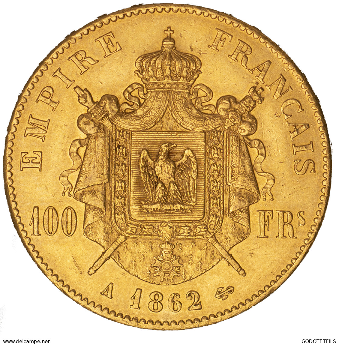 Second-Empire-100 Francs Napoléon III Tête Laurée 1862 Paris - 100 Francs (oro)