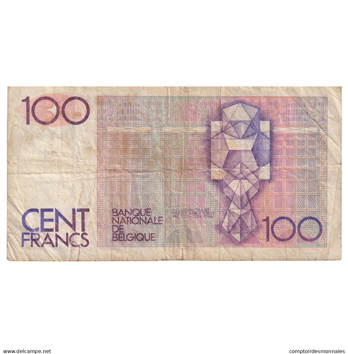 Billet, Belgique, 100 Francs, KM:140a, B - 100 Franchi