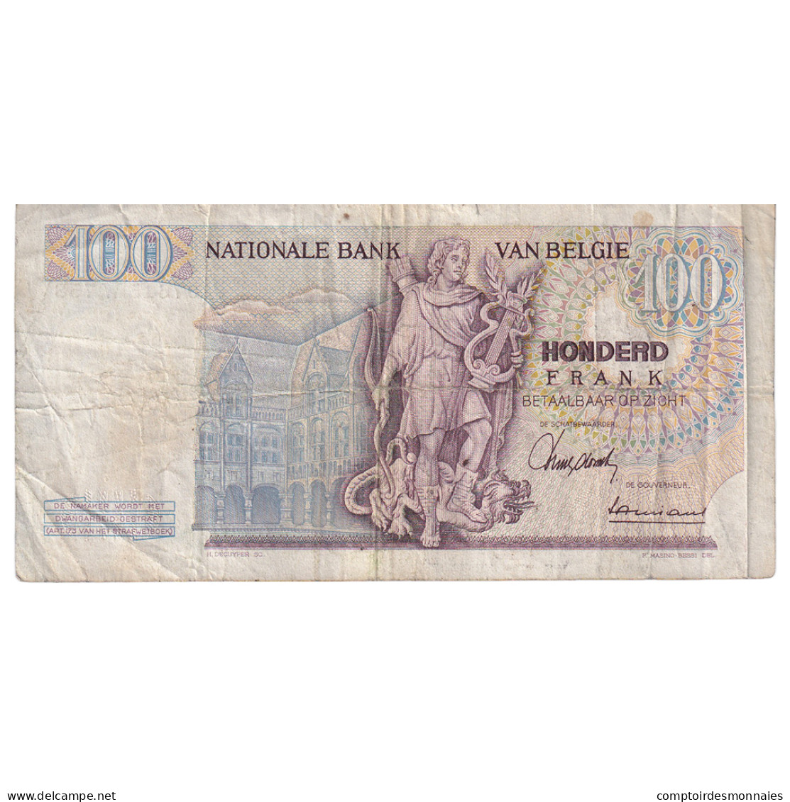 Billet, Belgique, 100 Francs, 1967, 1967-05-24, KM:134a, TB - 100 Francos