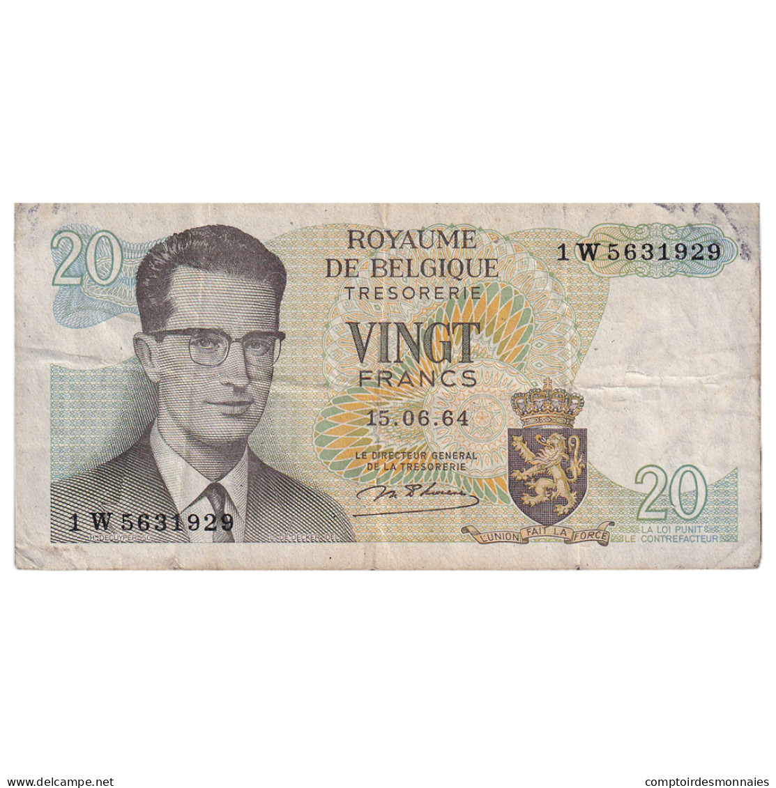 Billet, Belgique, 20 Francs, 1964, 1964-06-15, KM:138, TB - 20 Franchi