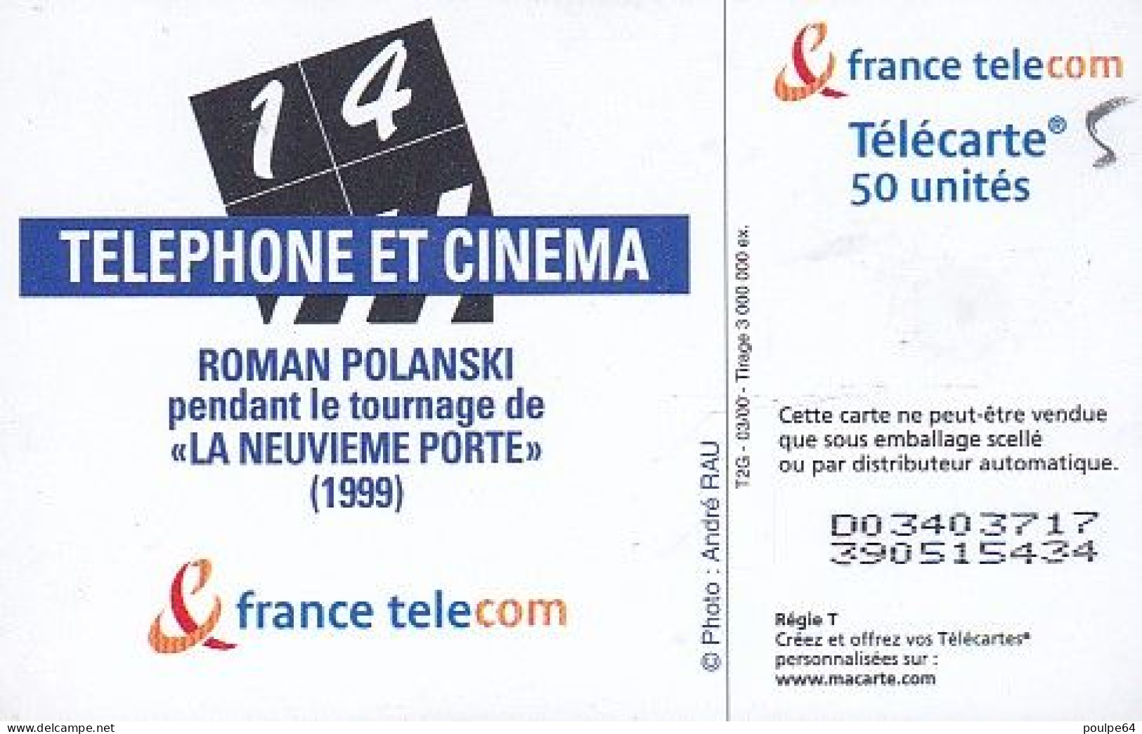 F1046B  03/2000 - ROMAN POLANSKI - 50 OB2 - 2000