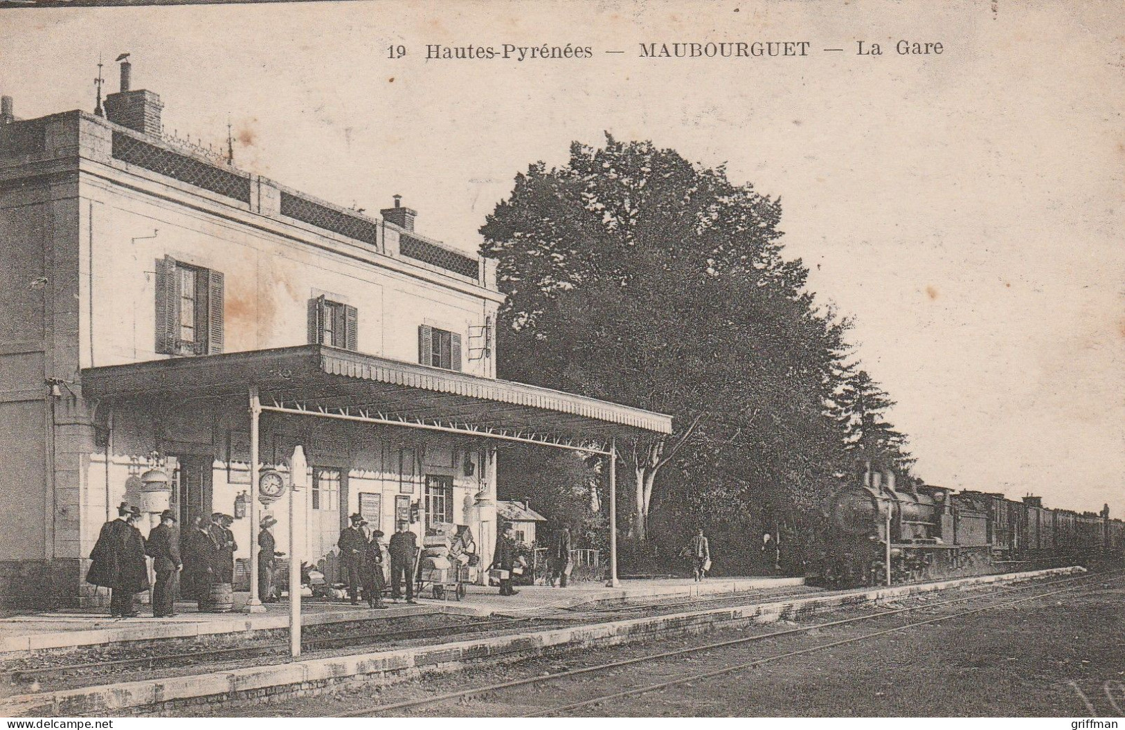 MAUBOURGUET LA GARE TRAIN LOCOMOTIVE TBE - Maubourguet
