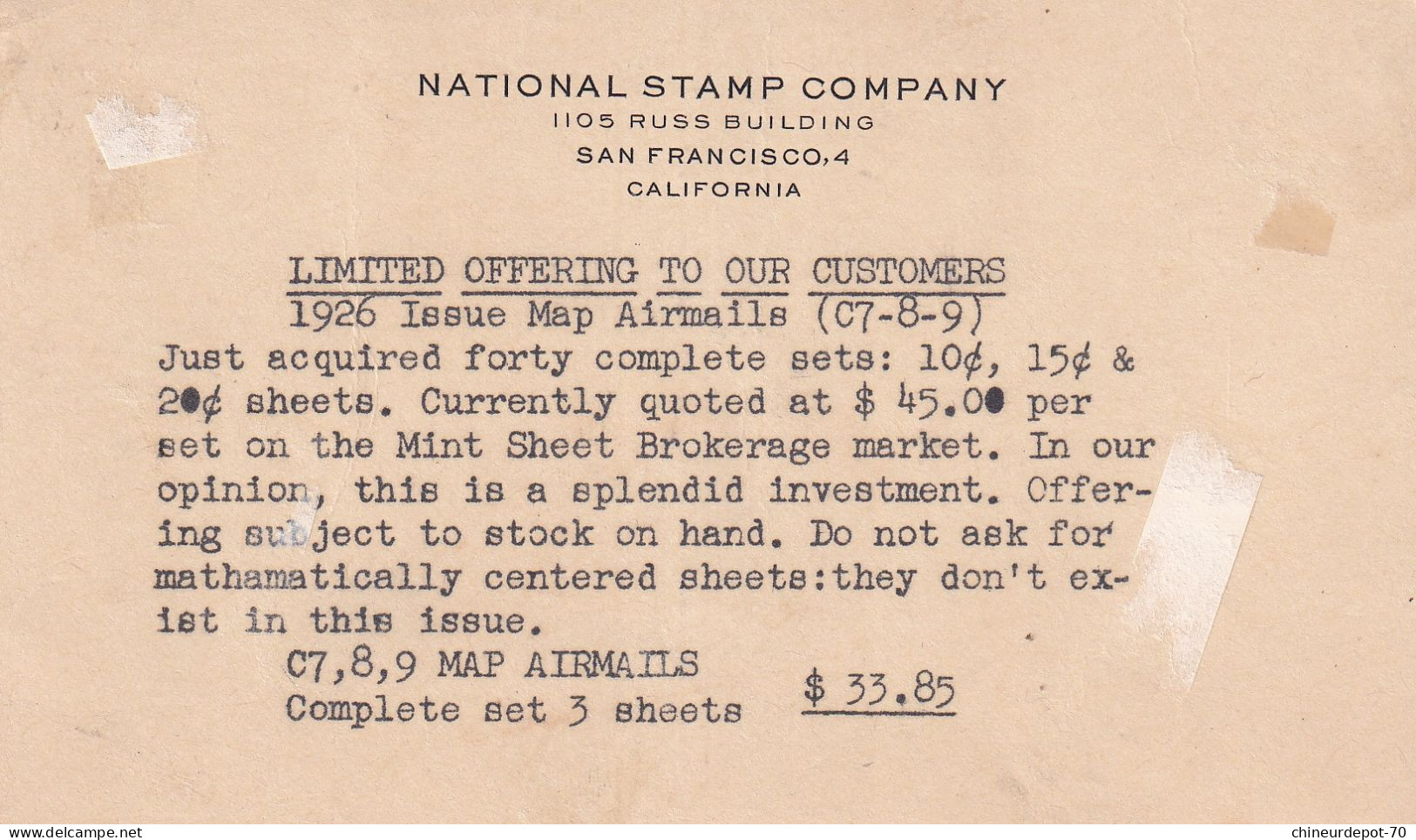 Us Postage National Stamp Company - 1941-60