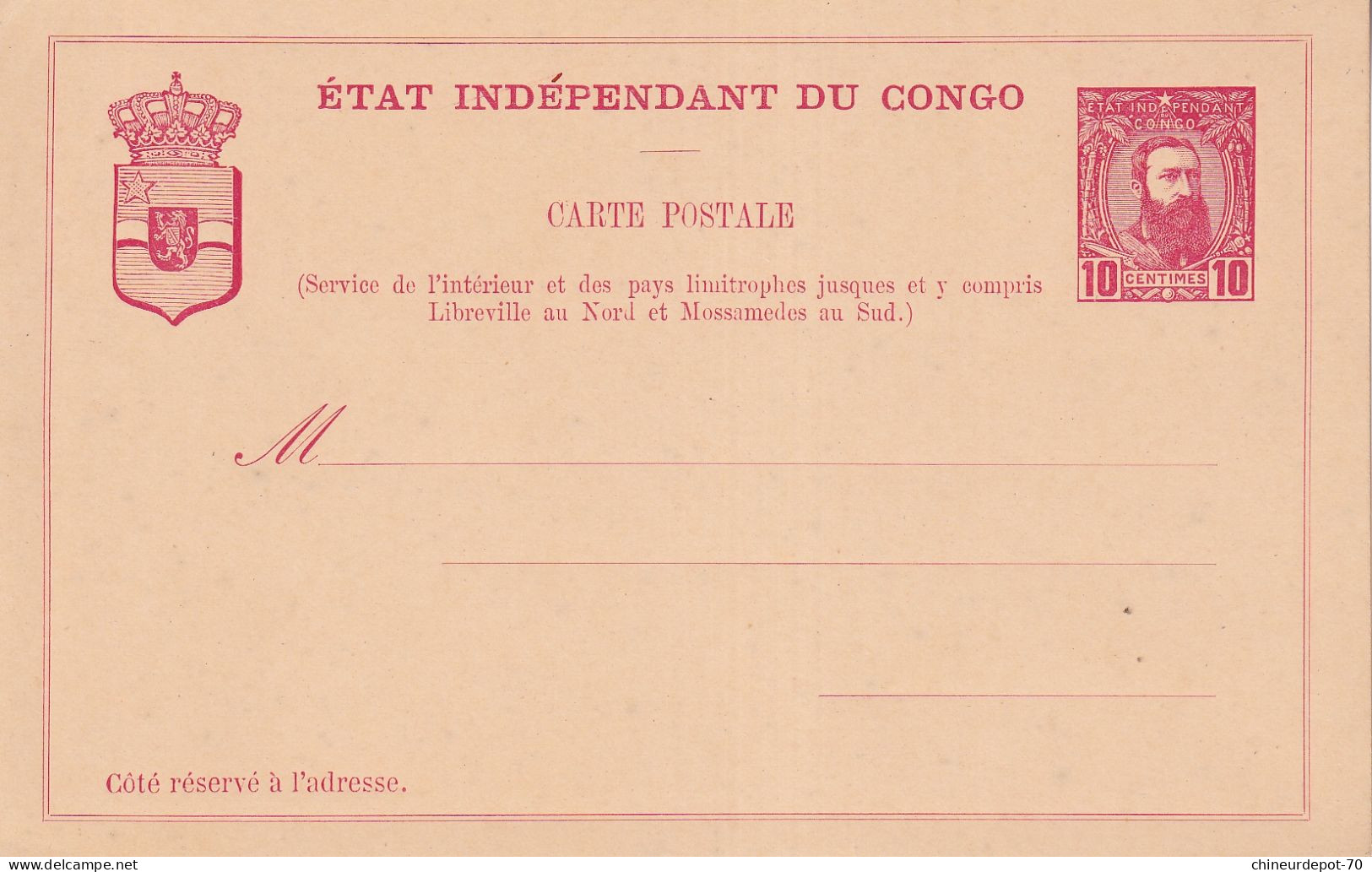 2 Cartes état Indépendant Du Congo - Ganzsachen