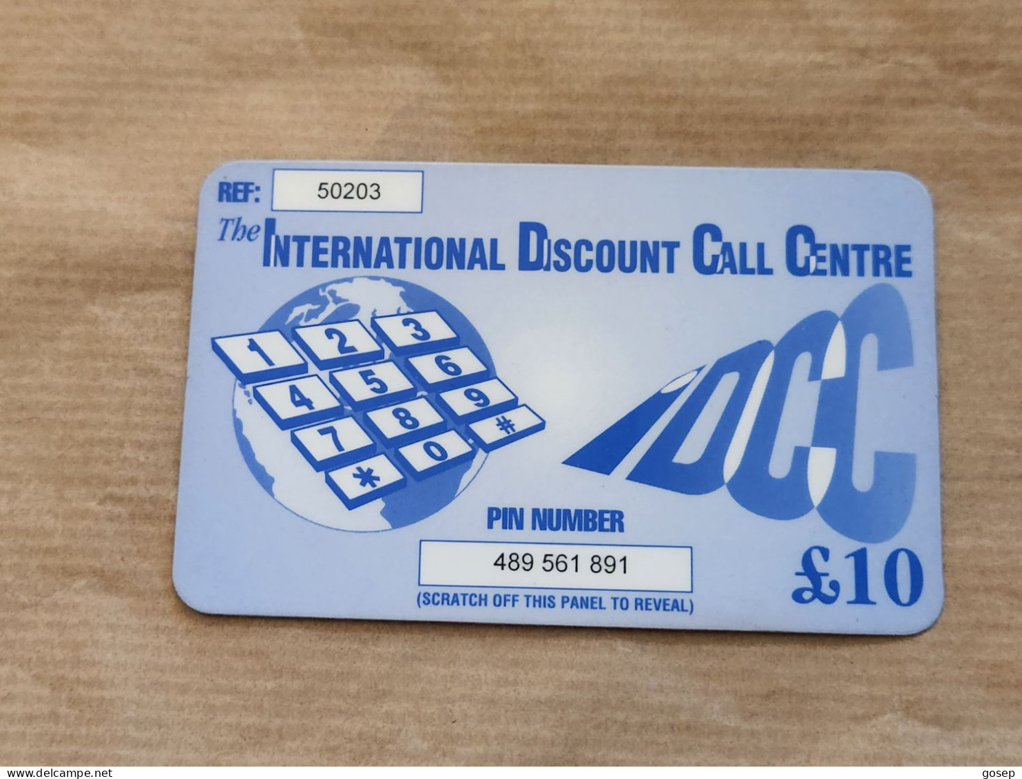 UNITED KINGDOD-INTERNATIONAL DISCOUNT CALL-(£10)-(50203-489-561-891)-used Card - BT Cartes Mondiales (Prépayées)
