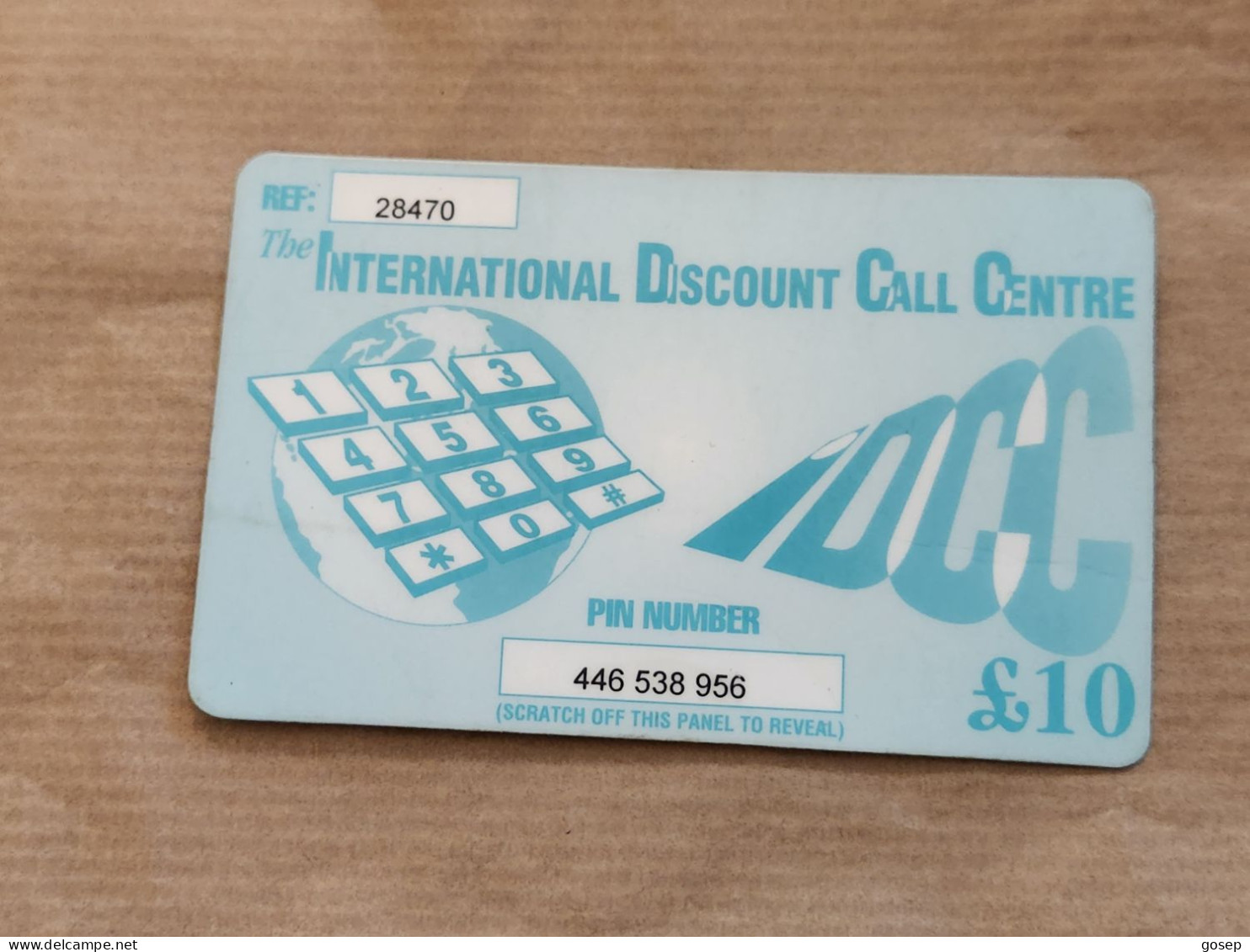 UNITED KINGDOD-INTERNATIONAL DISCOUNT CALL-(£10)-(28470-446-538-956)-used Card - BT Global Cards (Prepaid)
