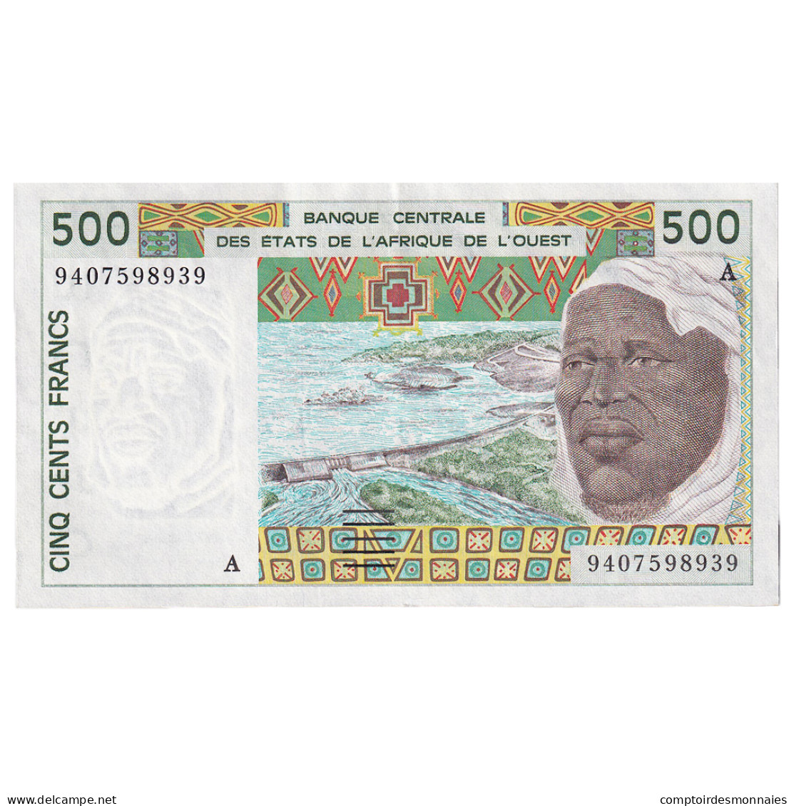 Billet, Communauté économique Des États De L'Afrique De L'Ouest, 500 Francs - États D'Afrique De L'Ouest