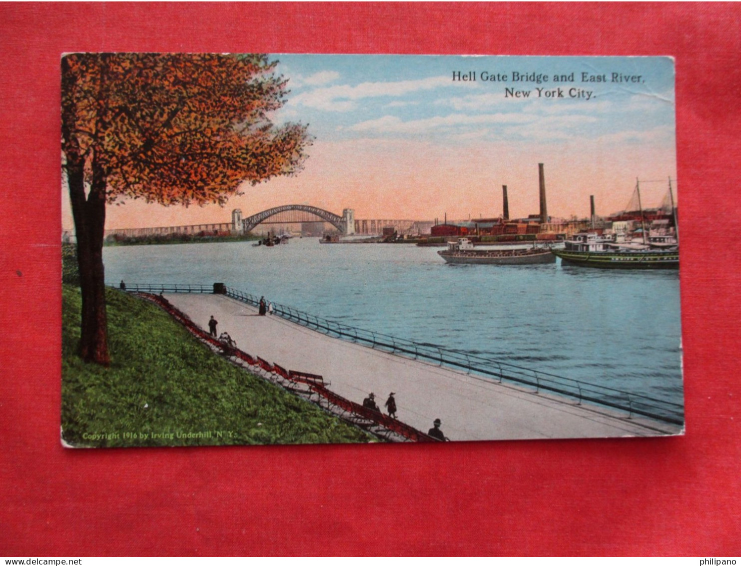 Hell Gate Bridge  & East River.    New York > New York City   Ref 6258 - Manhattan