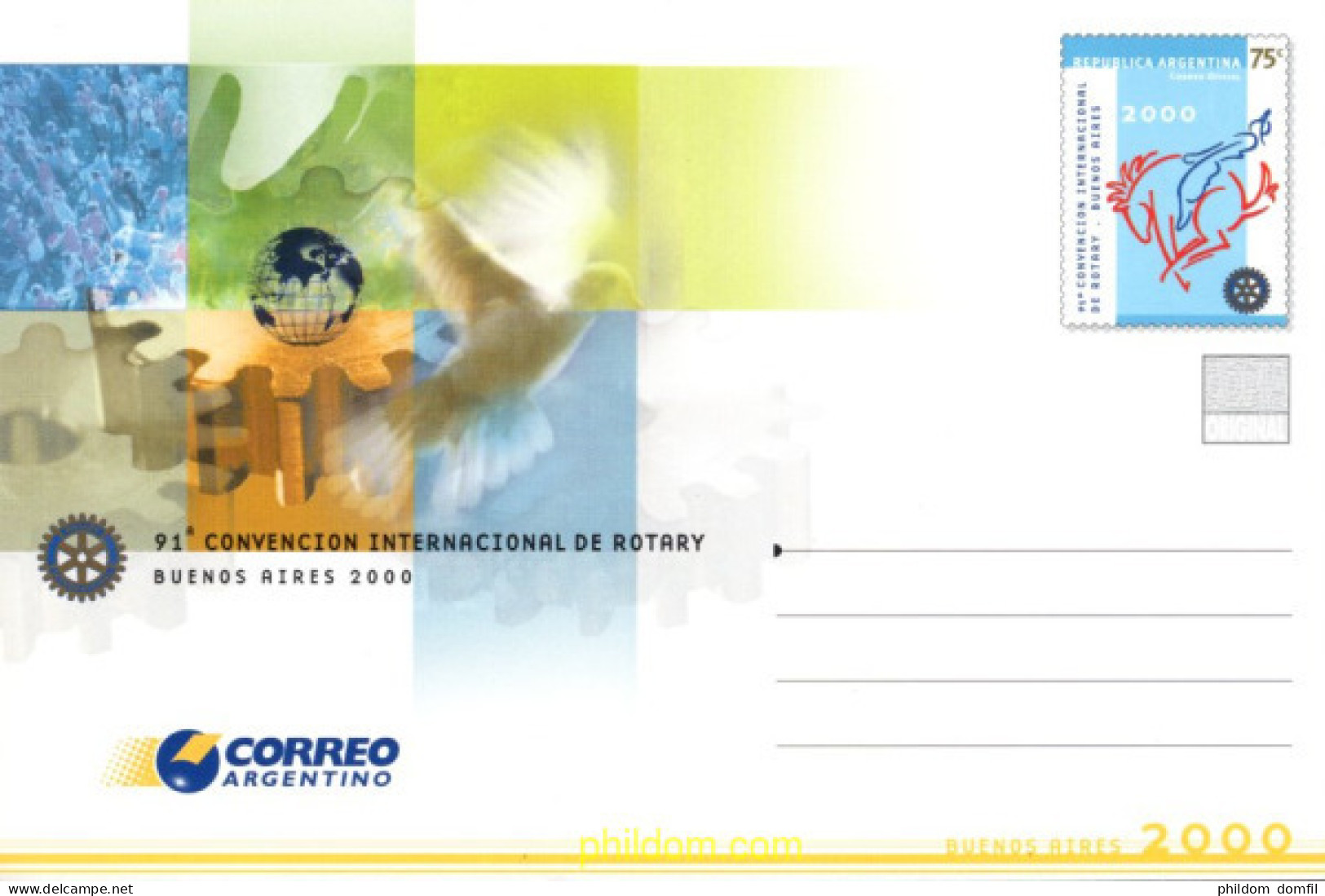 717769 MNH ARGENTINA 2000 91 COVENCION INTERNACIONAL DE ROTARY - BUENOS AIRES-2000 - Nuevos