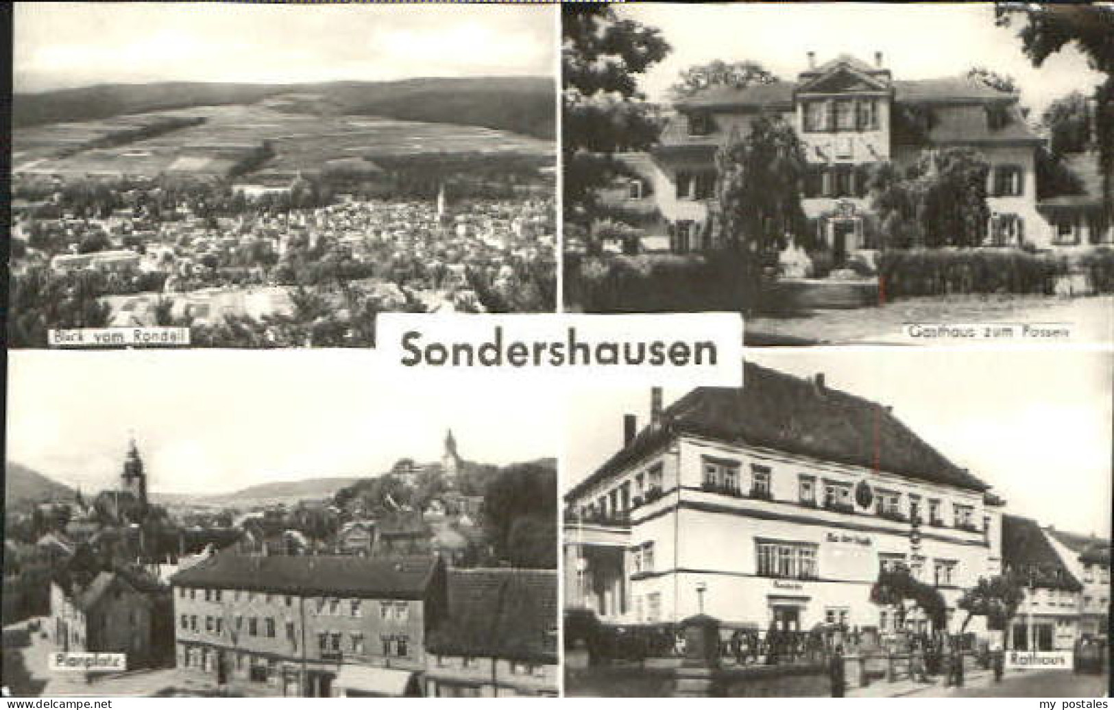 70089042 Sondershausen Thueringen Sondershausen Gasthaus Platz Rathaus X 1960 So - Sondershausen