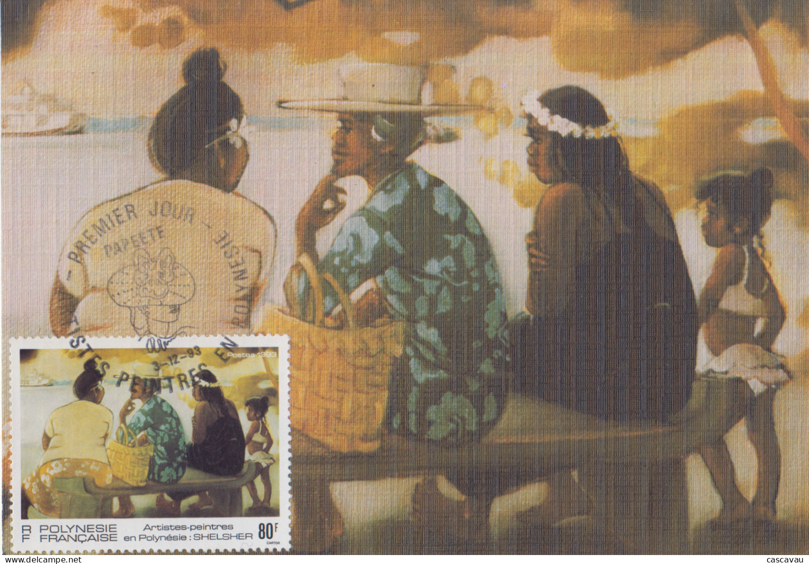 Carte  Maximum  1er  Jour   POLYNESIE      Peintres  En   Polynésie    1993 - Cartoline Maximum