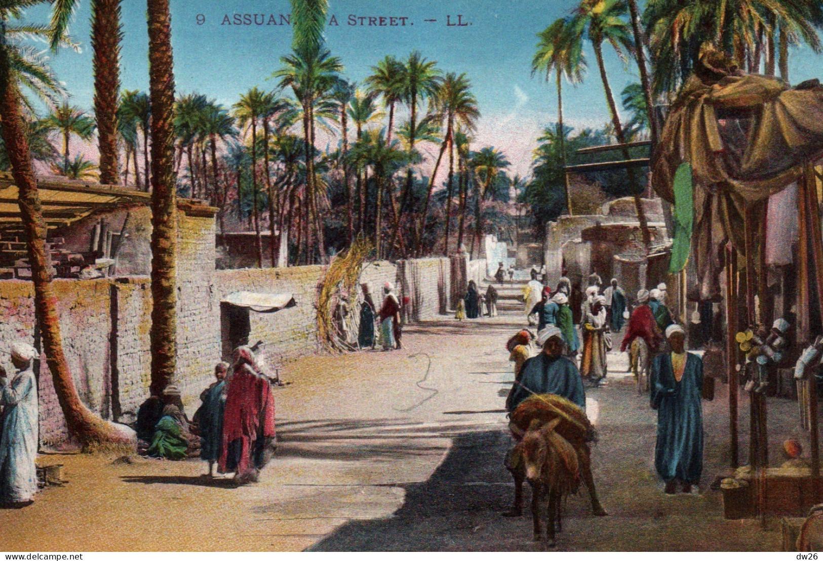 Egypte - Assuan A Street (Assouan, Une Rue) Carte LL N° 9 Colorisée, Non Circulée - Aswan