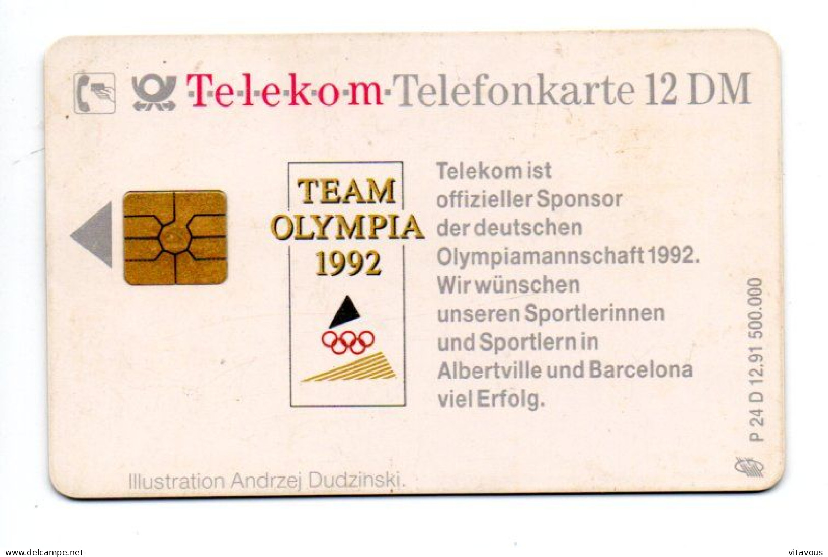 Team Olympia 1992 Danse Télécarte Allemagne P 24 Phonecard Telefonkarte (J 910) - P & PD-Series: Schalterkarten Der Dt. Telekom