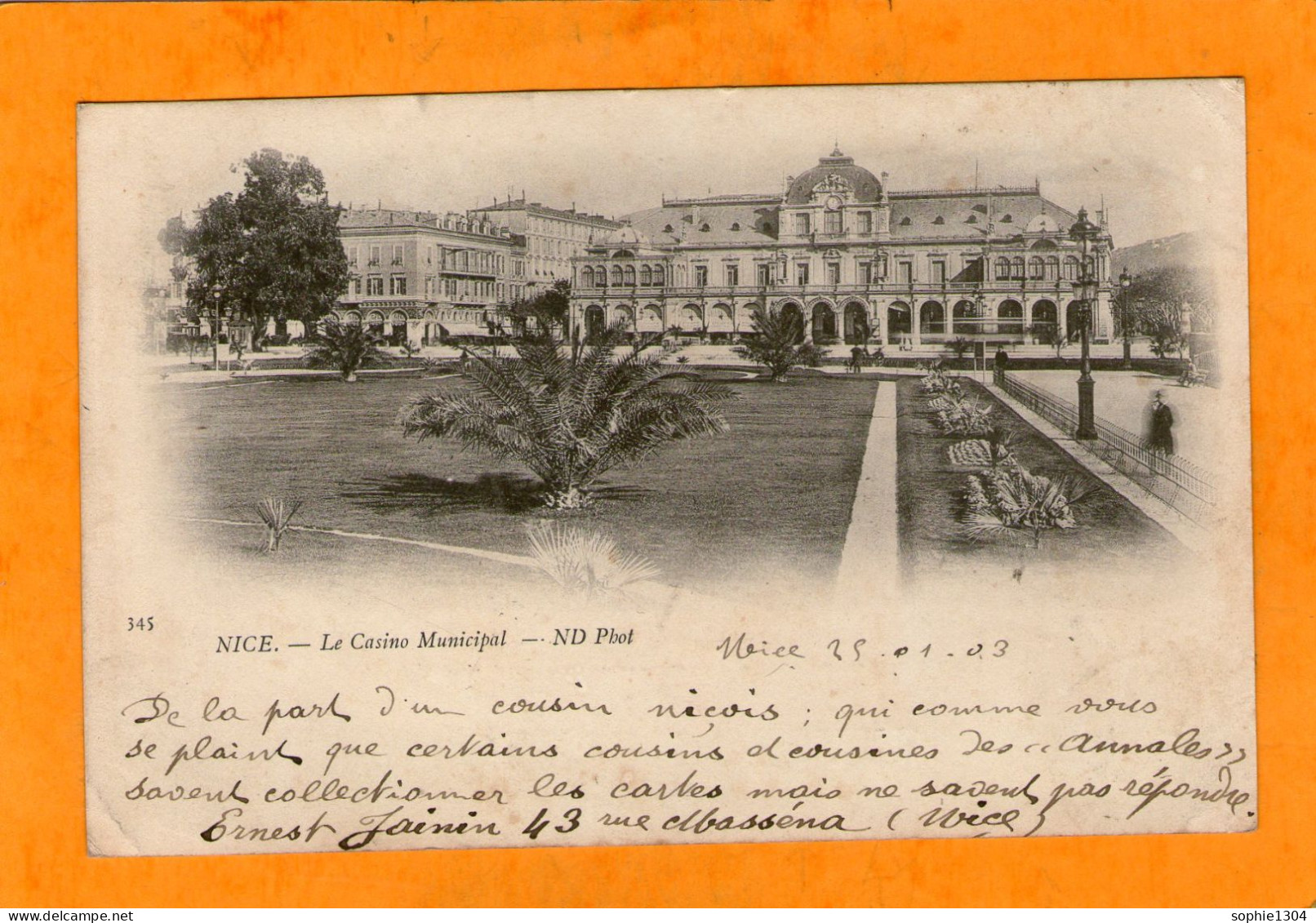 NICE - Le Casino Municipal -1903 - - Casino