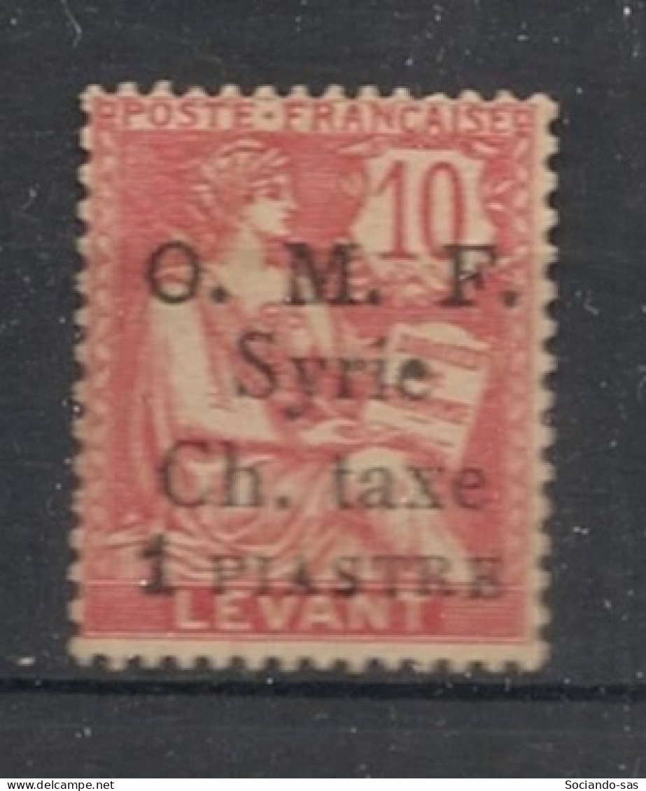 SYRIE - 1920 - Taxe TT N°YT. 1 - Type Mouchon 1pi Sur 10c Rose - Neuf * / MH VF - Timbres-taxe