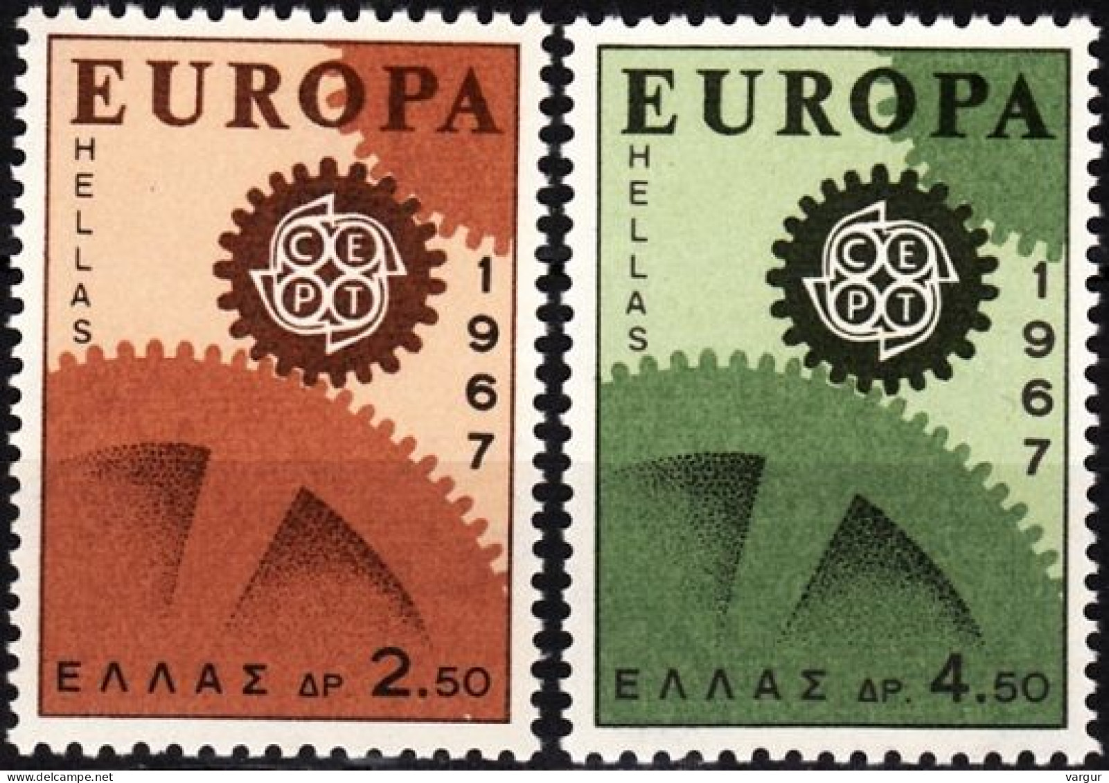 GREECE 1967 EUROPA. Complete Set, MNH - 1967