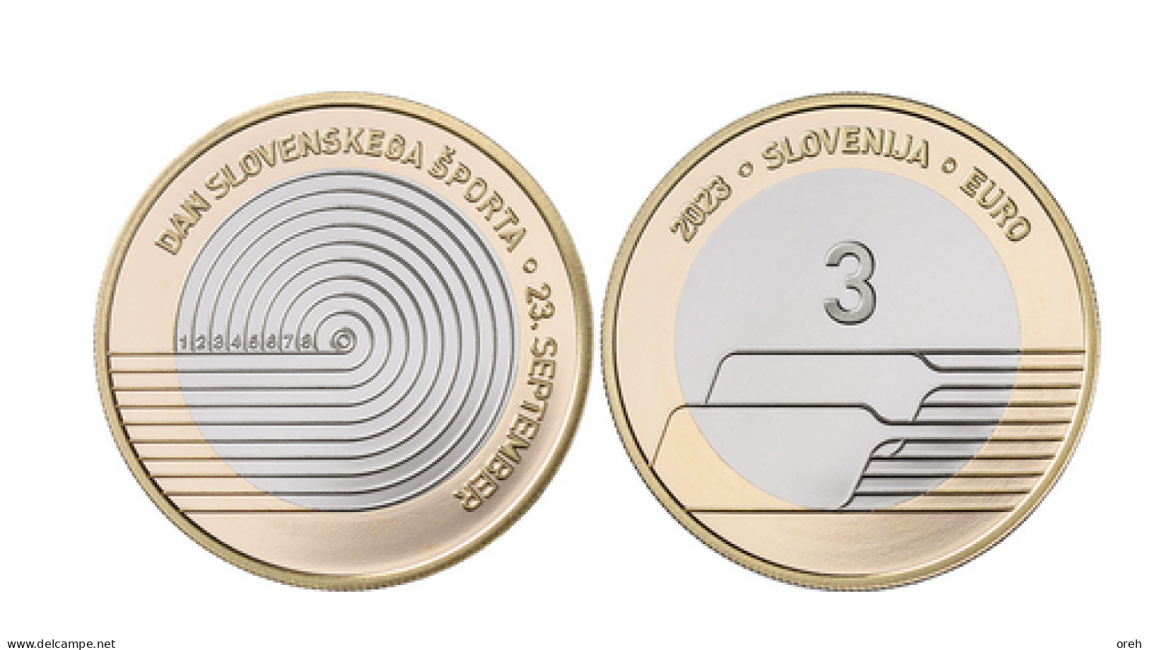SLOVENIA 2023,3 EURO COIN,DAY OF  SLOVENE SPORT,UNC - Slovenia