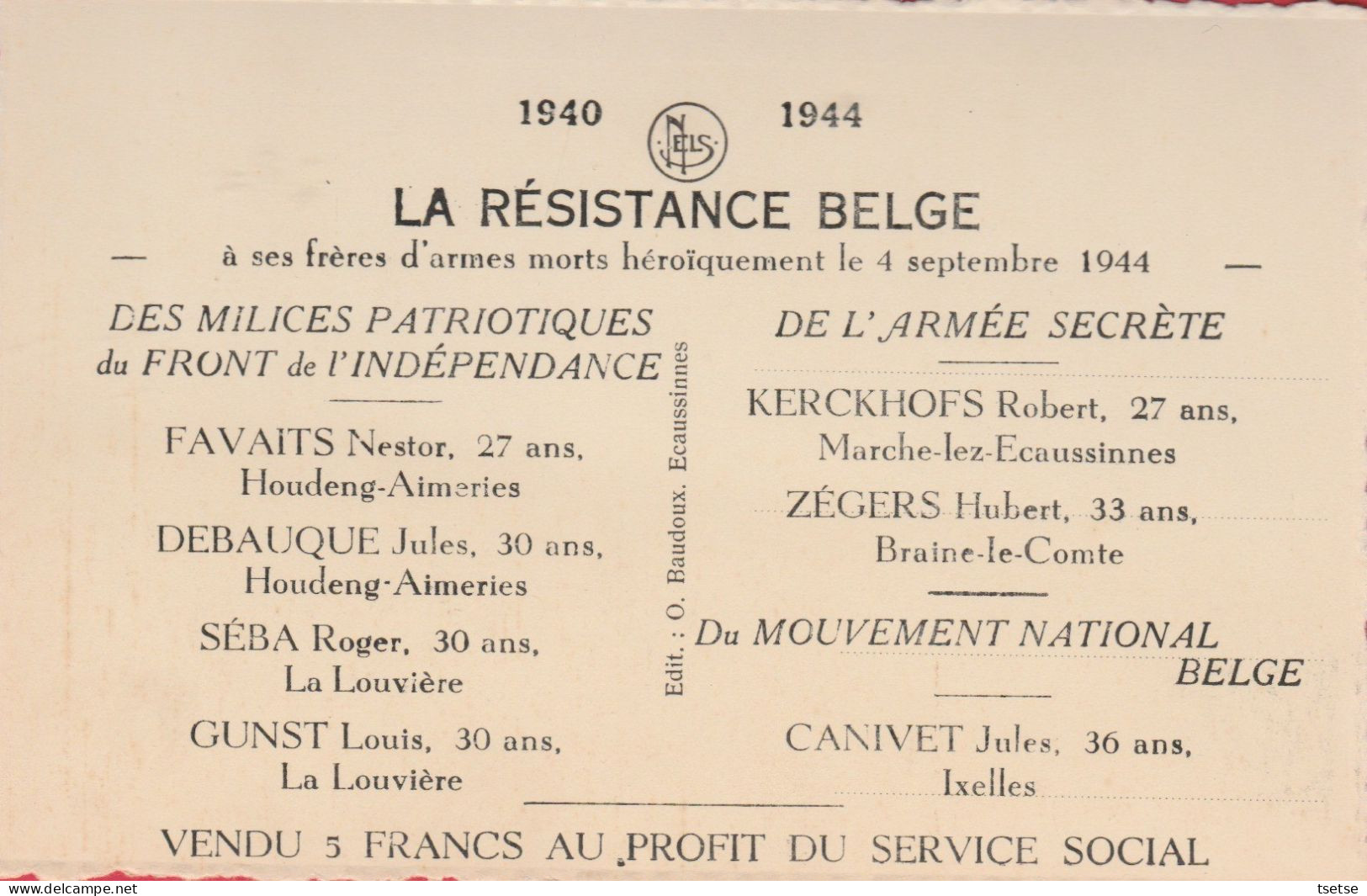 WW2 - Familleureux - Mémorial De La Rengaine Du Bois De Courrière  ( Voir Verso, Spécial ... Résistance Belge ) - Seneffe