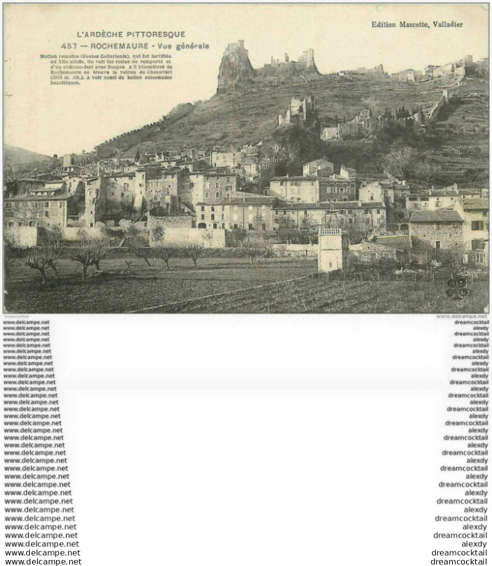 07 ROCHEMAURE. Le Village Vers 1909 - Rochemaure