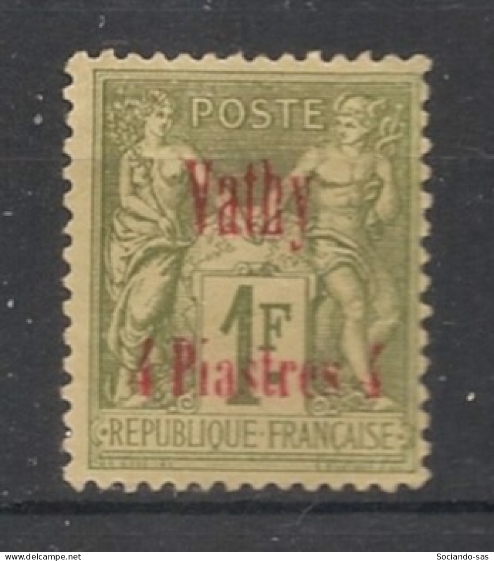 VATHY - 1893-1900 - N°YT. 4 - Type Sage 4pi Sur 1f Olive - Neuf (*) / MNG - Unused Stamps