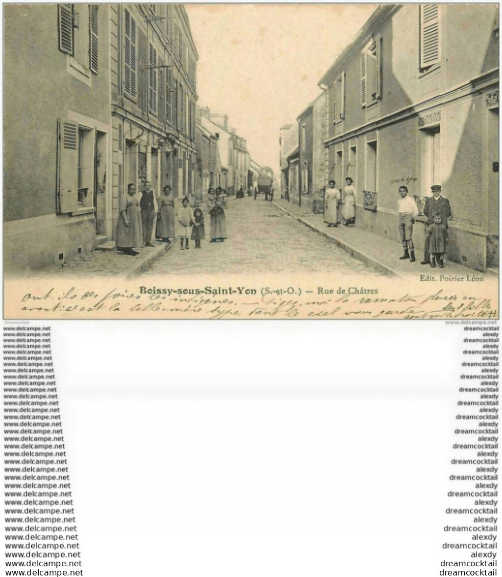 K. 91 BOISSY-SOUS-SAINT-YON. Rare La Poste Rue De Chârtres. Verso Voerge - Boissy-la-Rivière