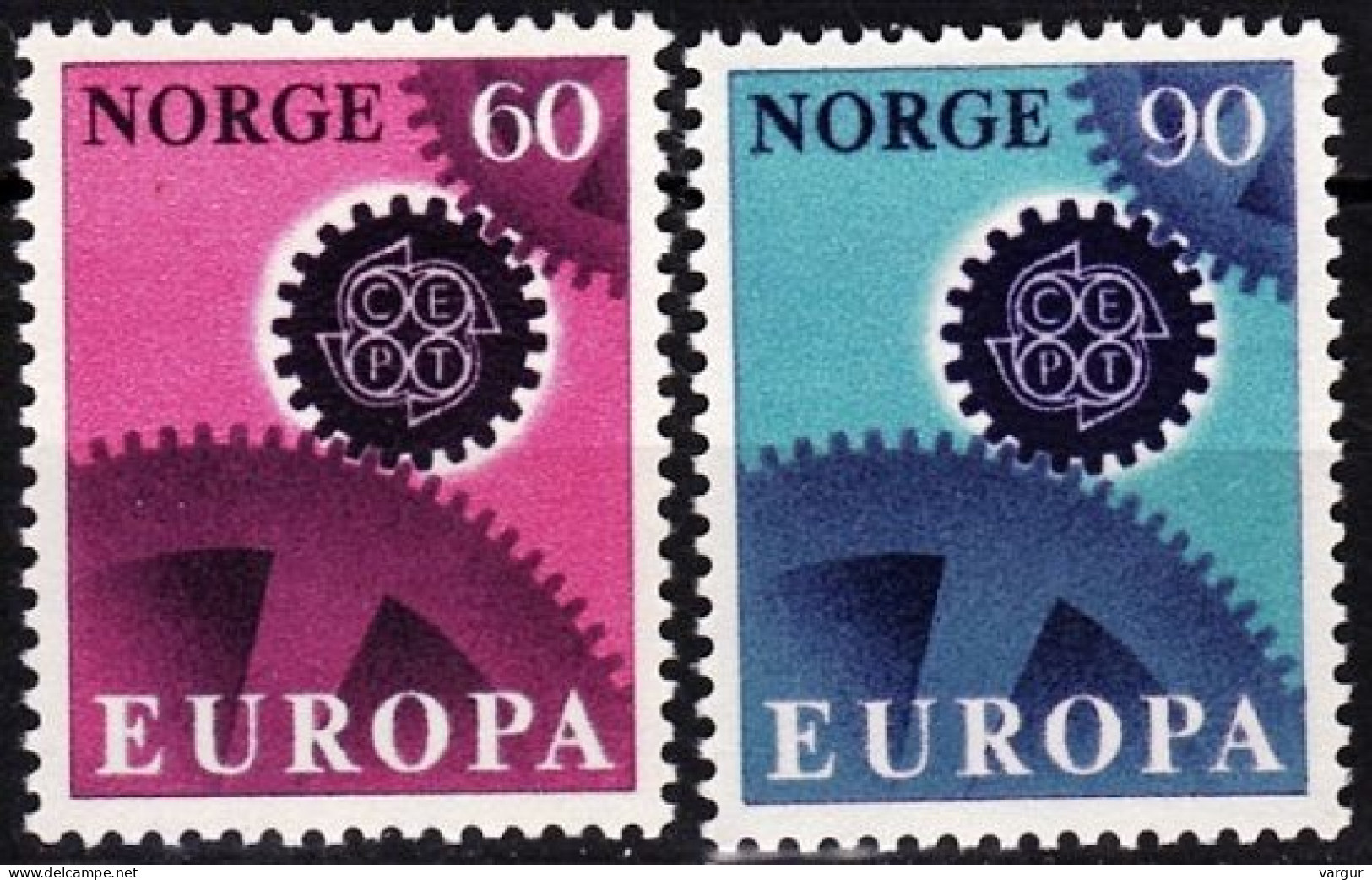 NORWAY 1967 EUROPA. Complete Set, MNH - 1967