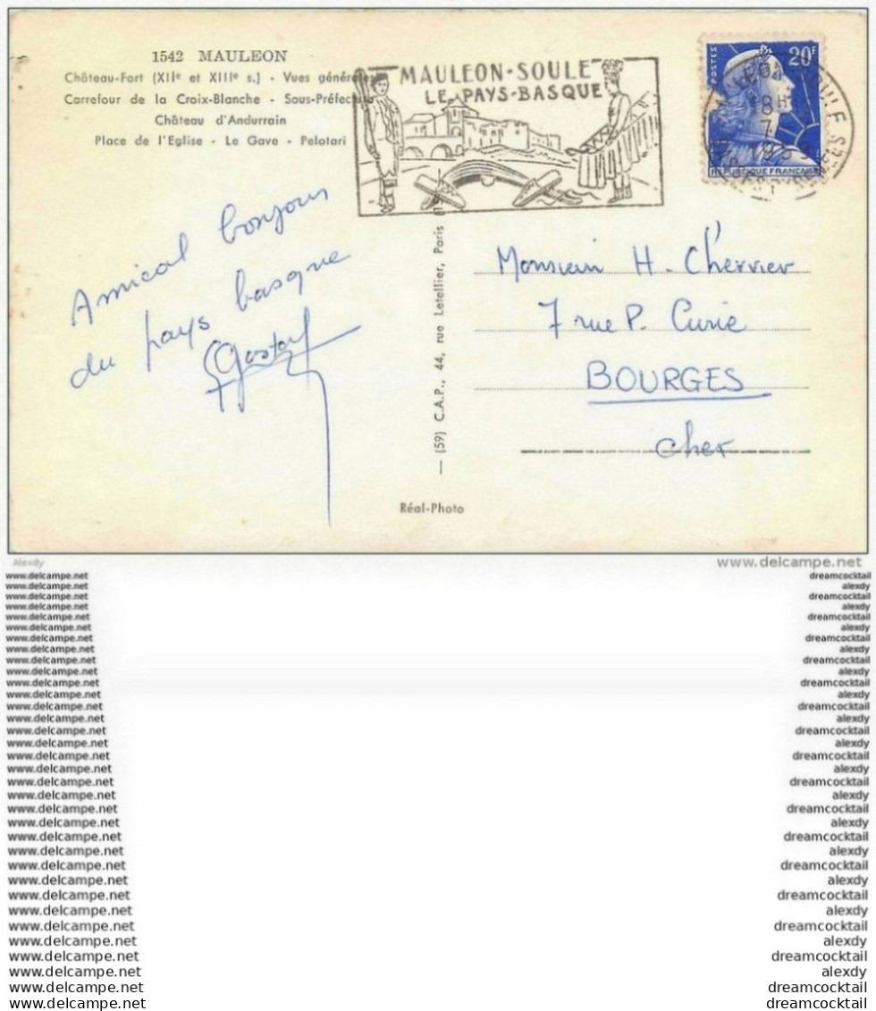 Photo Cpsm Cpm 65 MAULEON. Pour Bourges 1953 - Mauleon Barousse