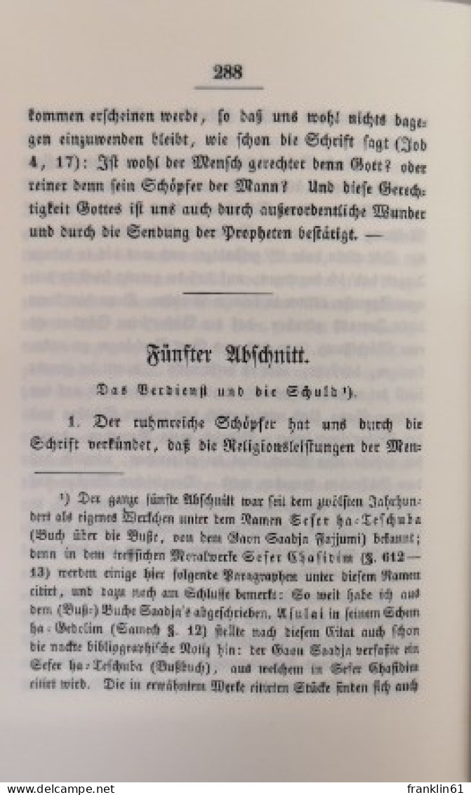 Emunot We-Deot Oder Glaubenslehre Und Philosophie. - Philosophie