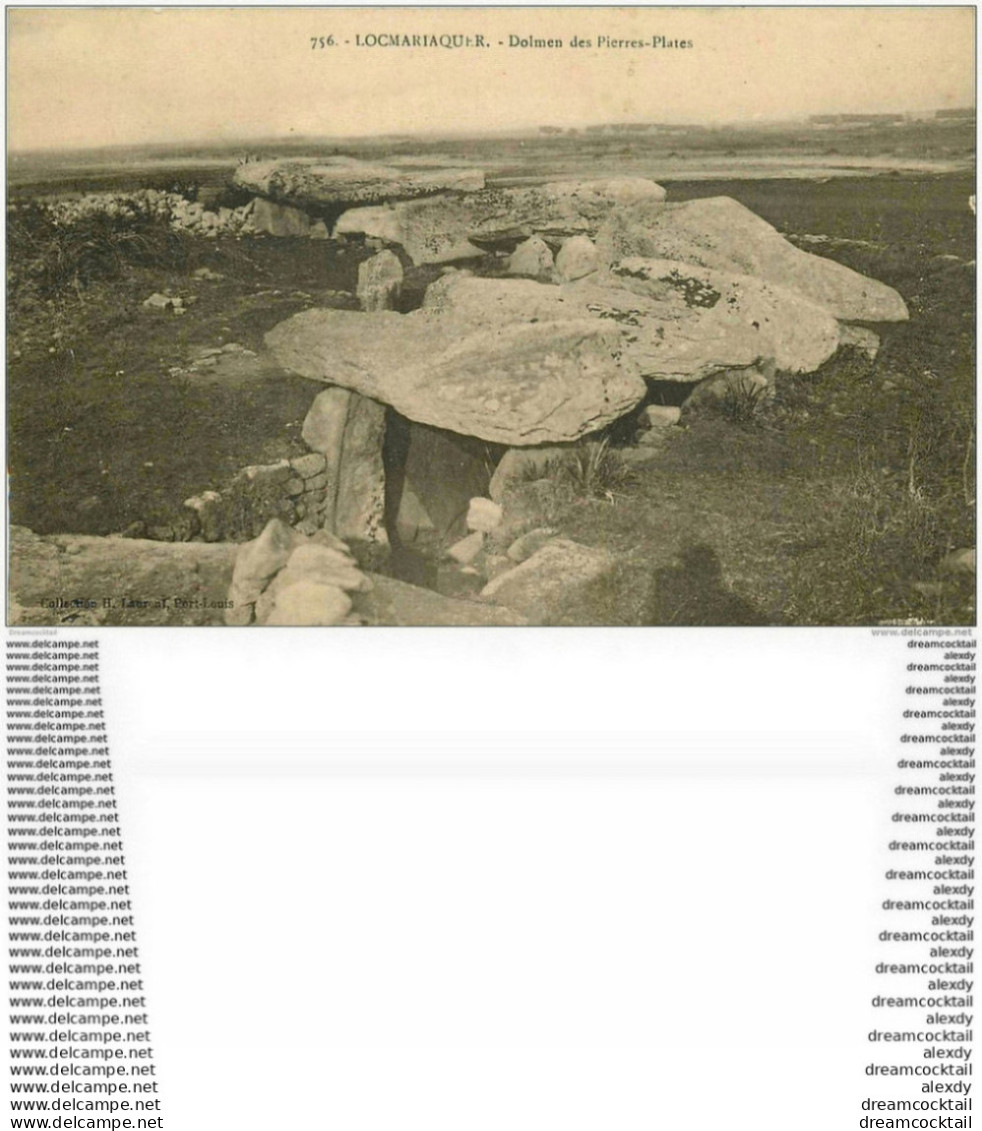 Dolmens Et Menhirs. LOCMARIAQUER. Pierres Plates 1914 - Dolmen & Menhirs