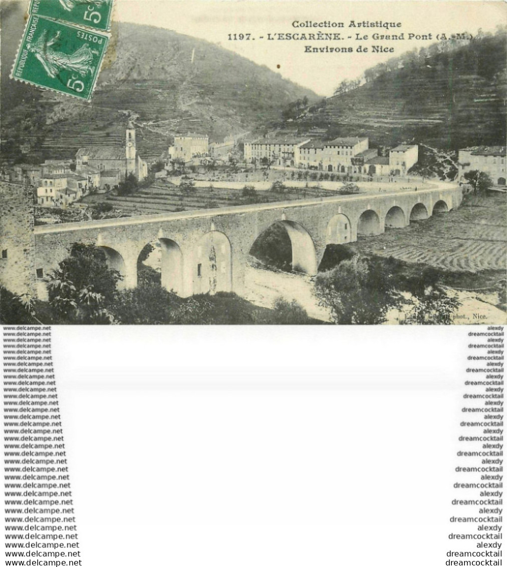 WW 06 L'ESCARENE. Grand Pont 1908 - L'Escarène