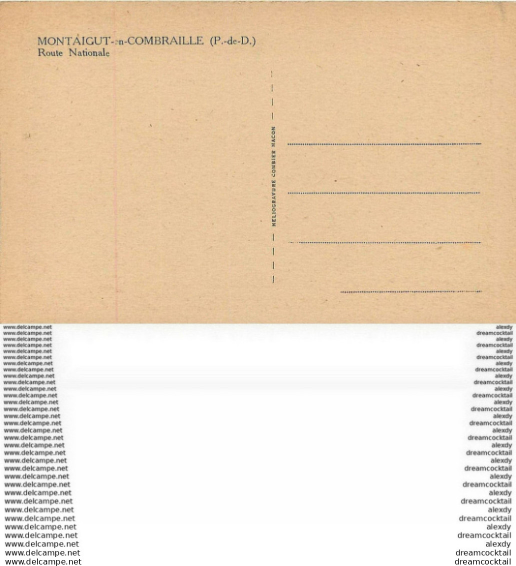 WW 63 MONTAIGUT-EN-COMBRAILLE. Route Nationale - Montaigut