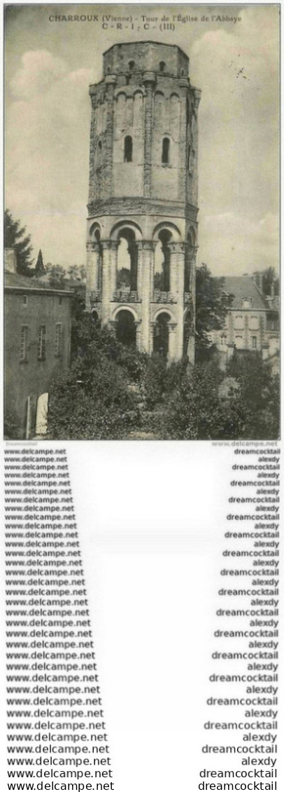 86 CHARROUX. Tour De L'Eglise De L'Abbaye 1923 - Charroux