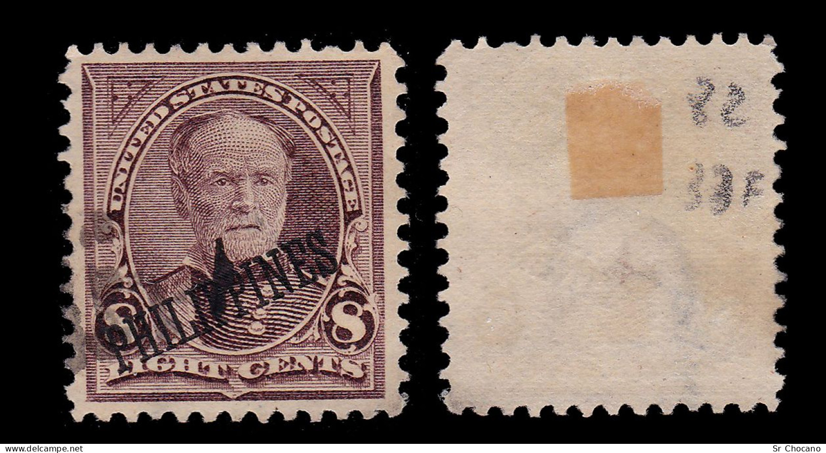 PHILIPPINES.1901.8c.SHERMAN.SCOTT 222.USED. Perf 12 - Philippines