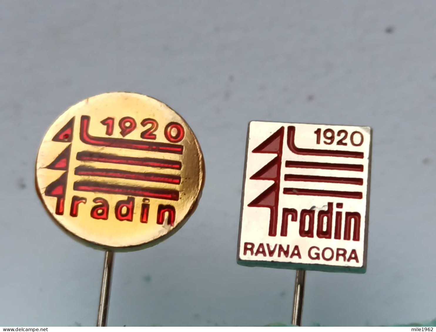BADGE Z-98-2 - 2 PINS - RADIN RAVNA GORA, SERBIA, WOOD INDUSTRY Industrie Du Bois, MEUBLES, Furniture - Lots
