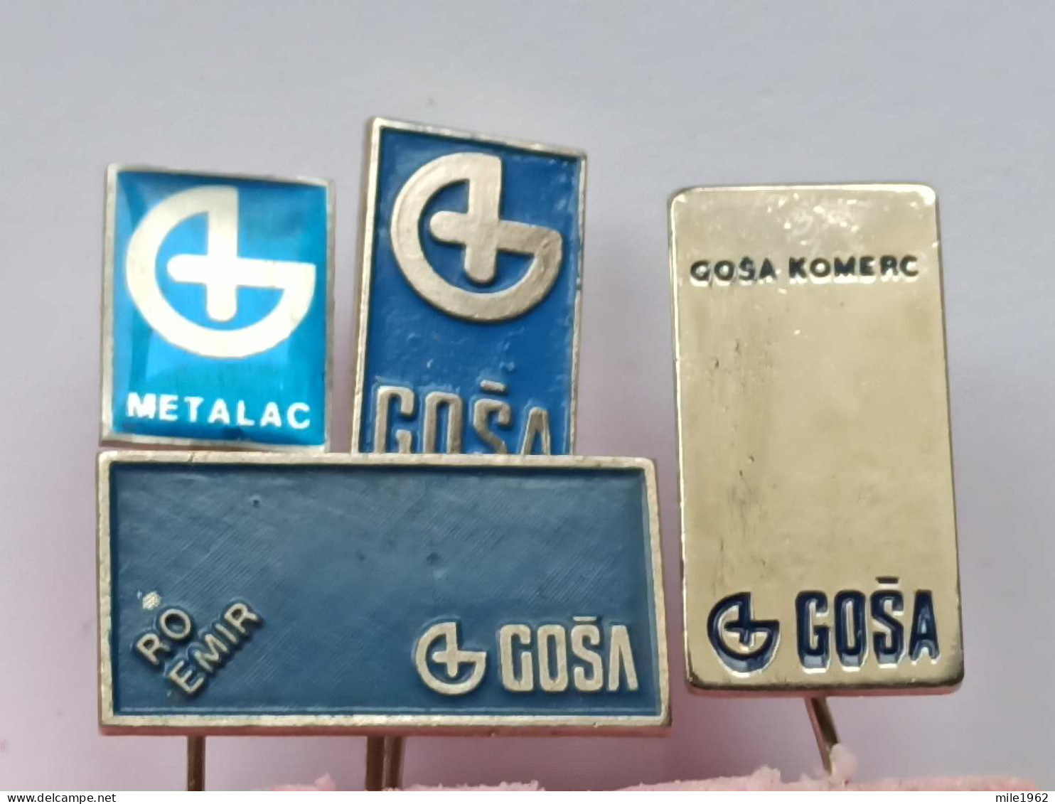 BADGE Z-98-14 - 4 PINS - RAILVAY, TRAIN, CHEMIN DE FER, YUGOSLAVIA, GOSA, SMEDEREVSKA PALANKA - Sets
