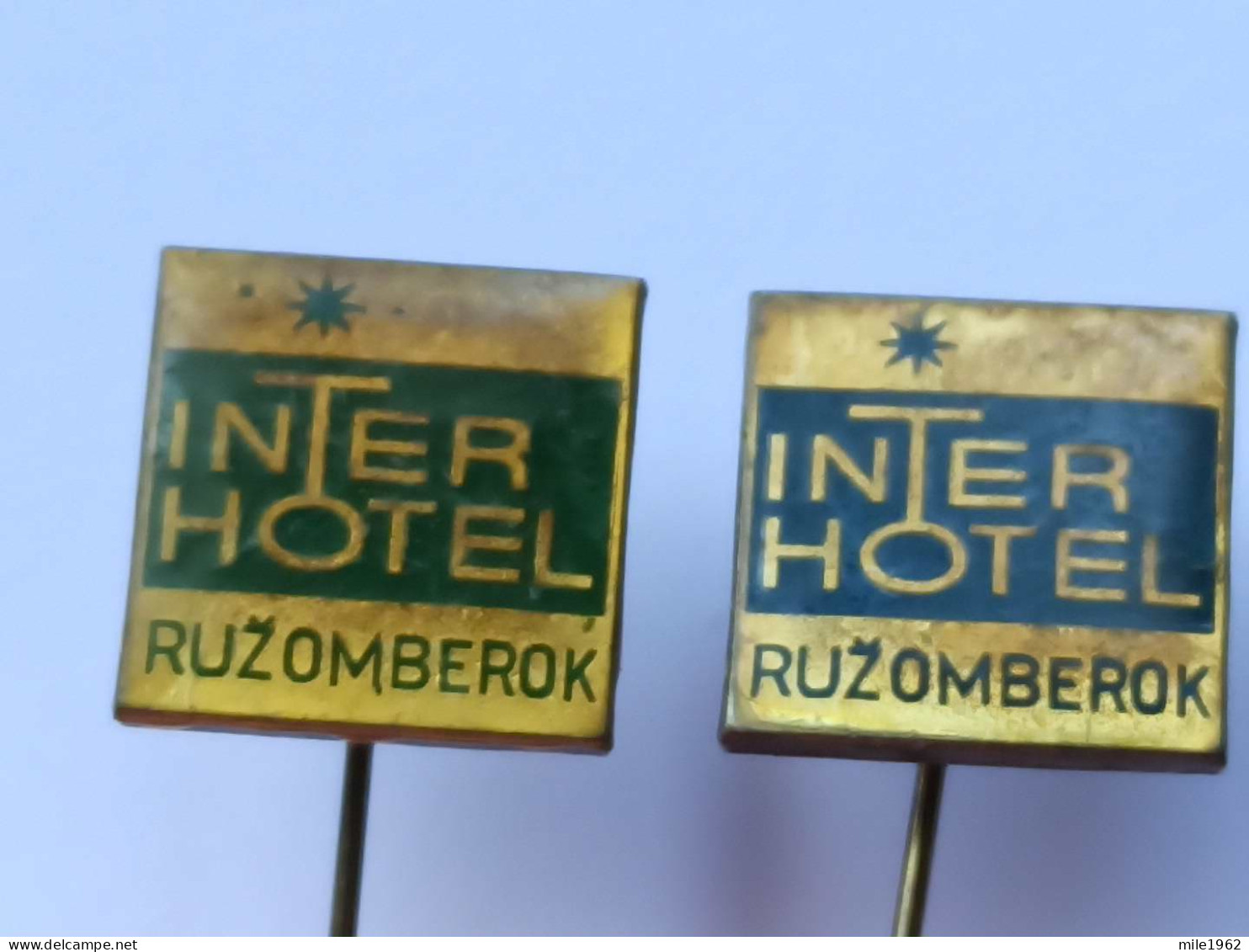 BADGE Z-98-15 - 2 PINS -  INTER HOTEL RUZEMBEROK - Loten