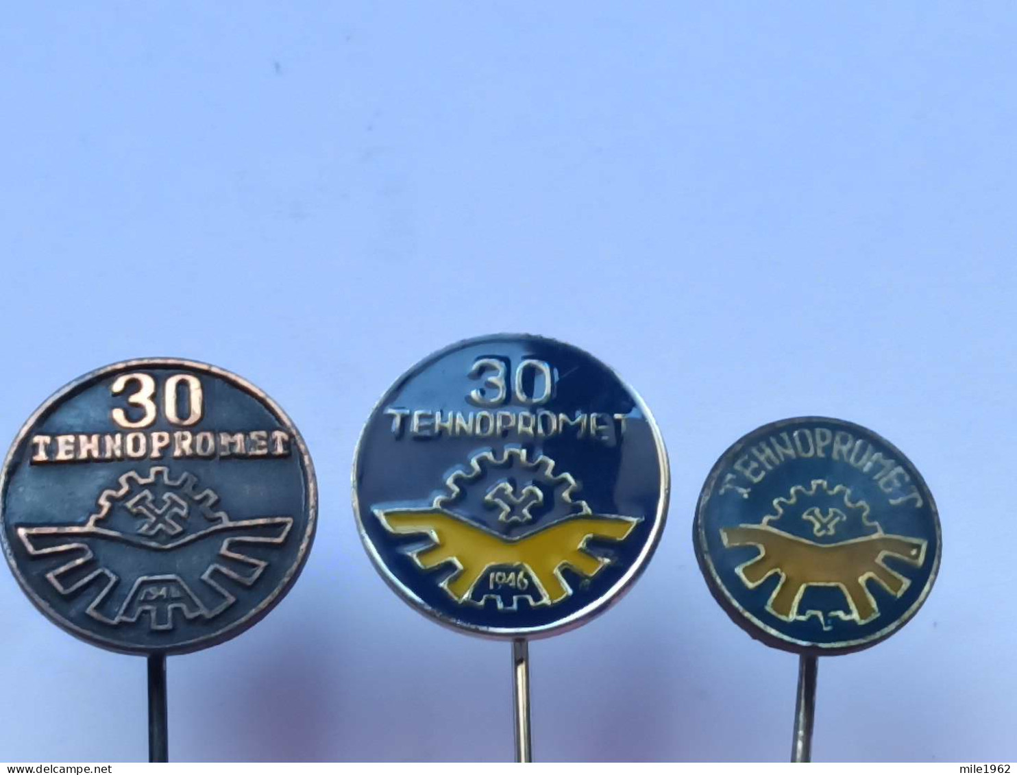 BADGE Z-98-19 - 3 PINS - TEHNOPROMET, YUGOSLAVIA, MINE - Sets