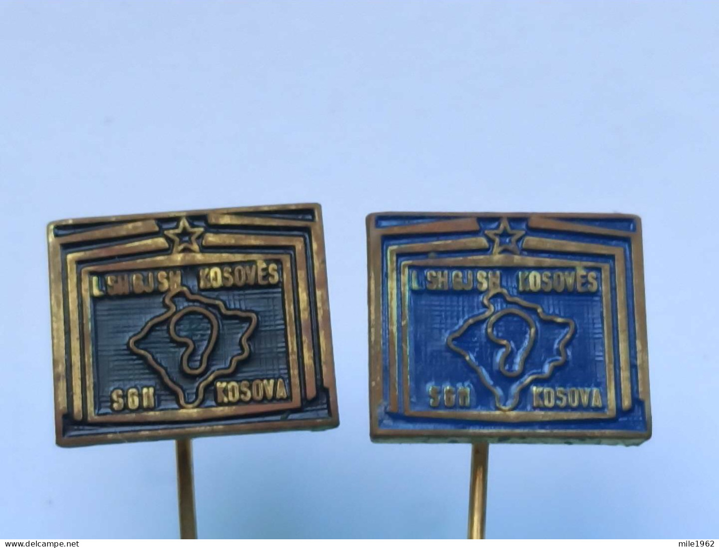 BADGE Z-98-21 - 2 PINS - ASSOCIATION OF THE DEAF , KOSOVO, ASSOCIATION DES SOURDS - Sets