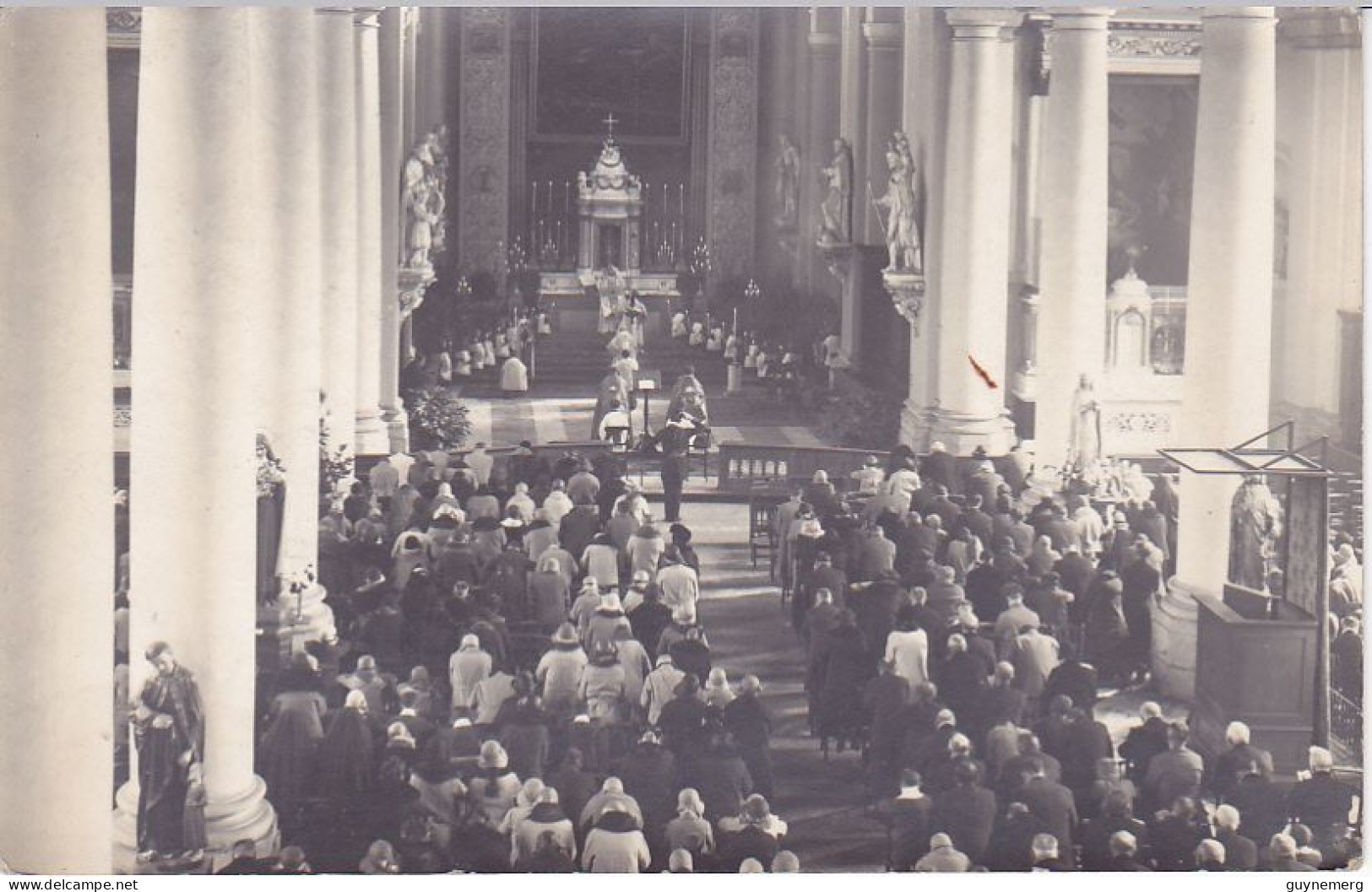 EVERGEM Binnenzicht Kerk Pasen 1931 FOTO - Evergem